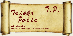 Tripko Polić vizit kartica